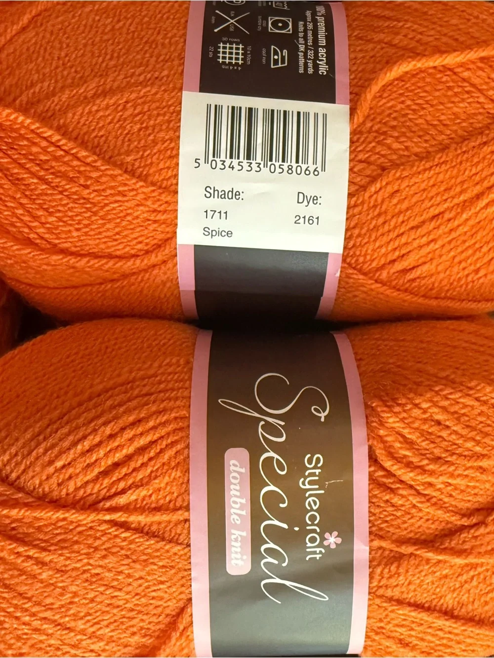 Stylecraft Special Double Knit Yarn - Bright Orange - Spice 5 Skeins